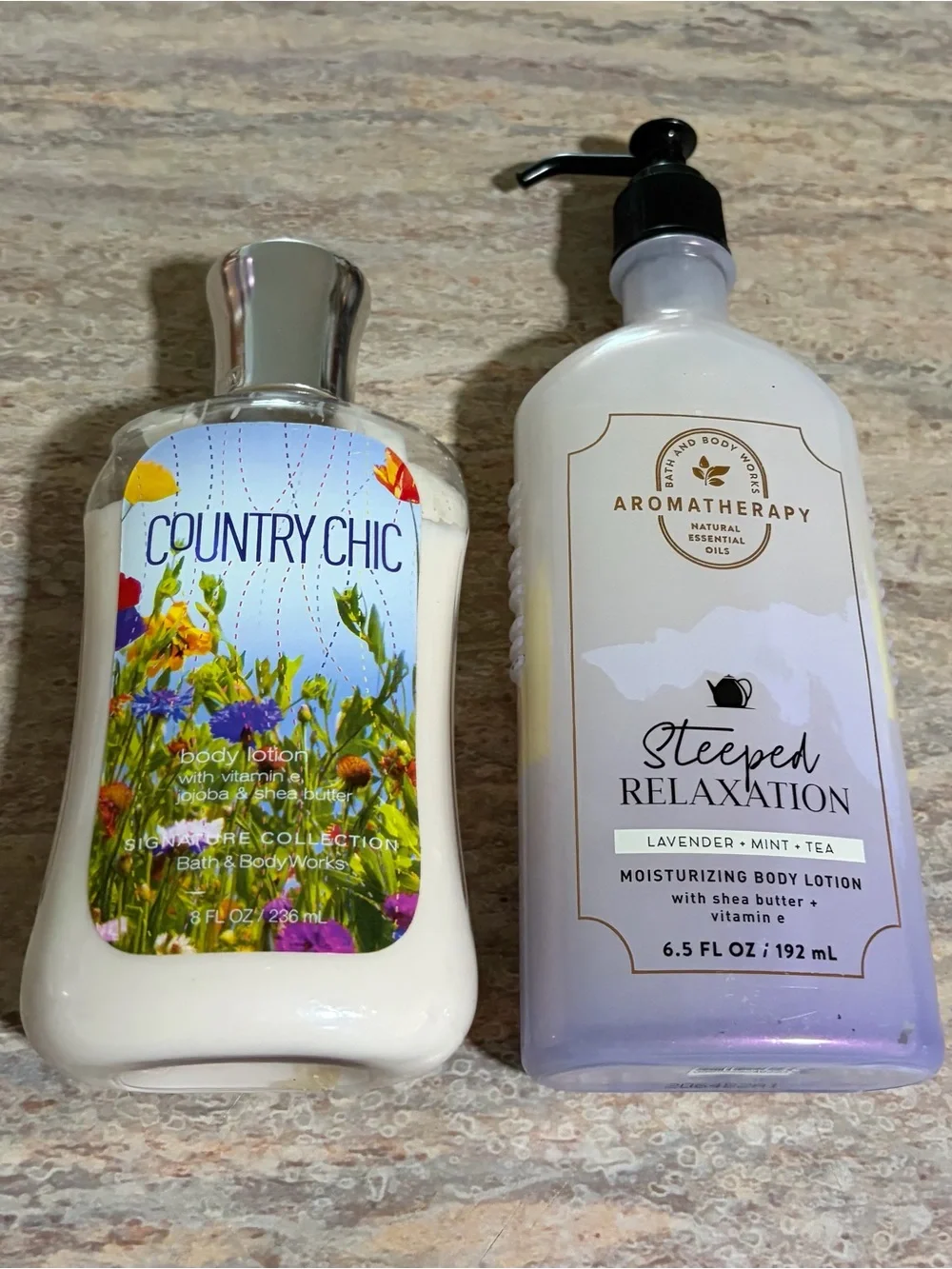 Bath & Body Works Country Chic & Steeped Relaxation Lavender-Mint-Tea Lotions